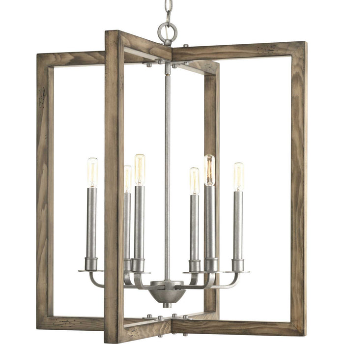 Progress Lighting - P4761-141 - Six Light Chandelier - Turnbury - Galvanized Finish