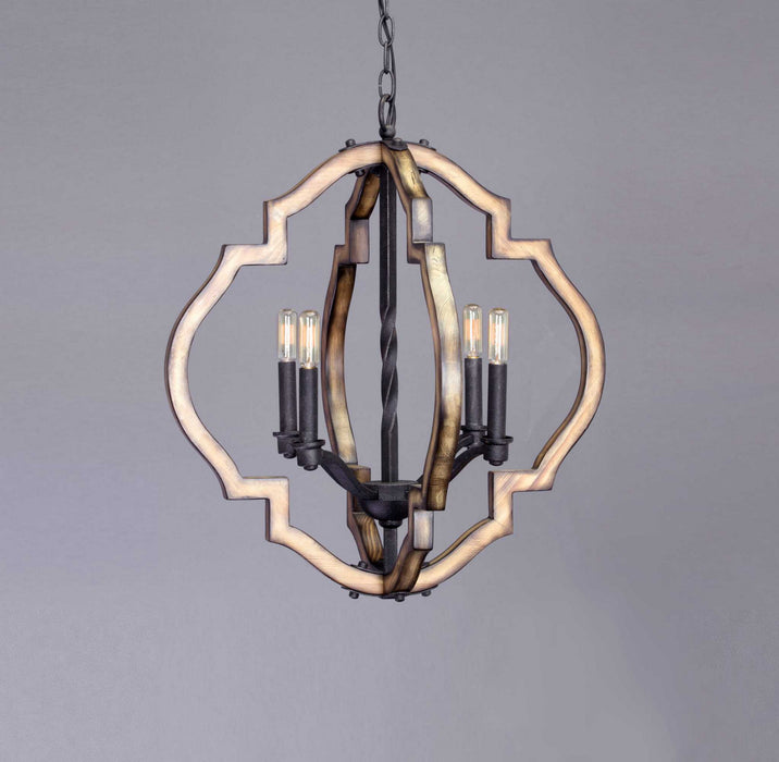 Four Light Chandelier from the Spicewood collection in Gilded Iron finish
