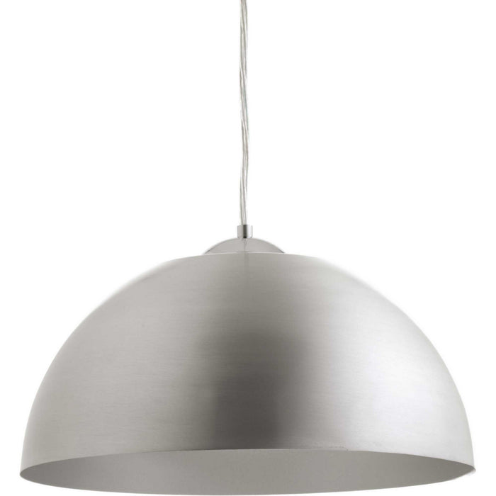 LED Pendant from the Dome collection in Satin Aluminum finish