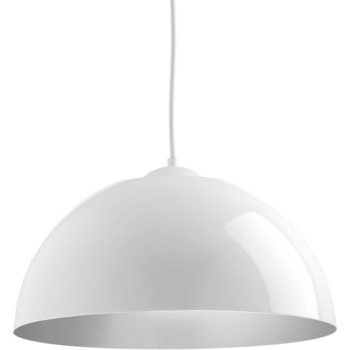 LED Pendant from the Dome collection in White finish