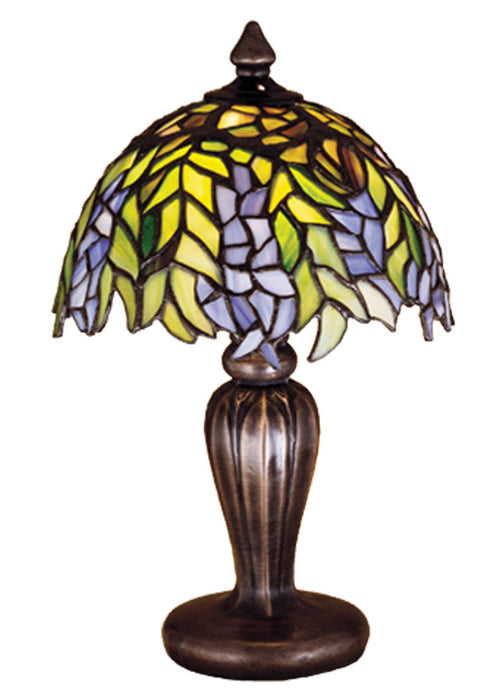 Meyda Tiffany - 30590 - One Light Mini Lamp - Tiffany Honey Locust - Craftsman Brown