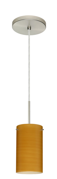 Besa - 1BT-4404OK-MED-SN - One Light Pendant - Stilo - Satin Nickel