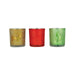 ELK Home - 392542 - Votives (Set Of 3) - Festival - Champage, Green, Red, Green, Red