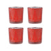 ELK Home - 394560/S4 - Tree Votives (Set Of 4) - Modern Trees - Frosted Red