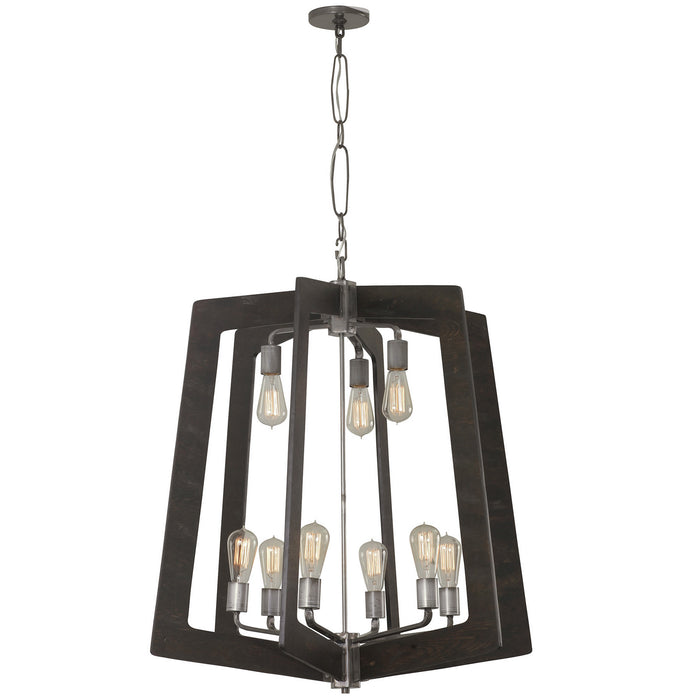 Varaluz - 268C09SL - Nine Light Chandelier - Lofty - Steel