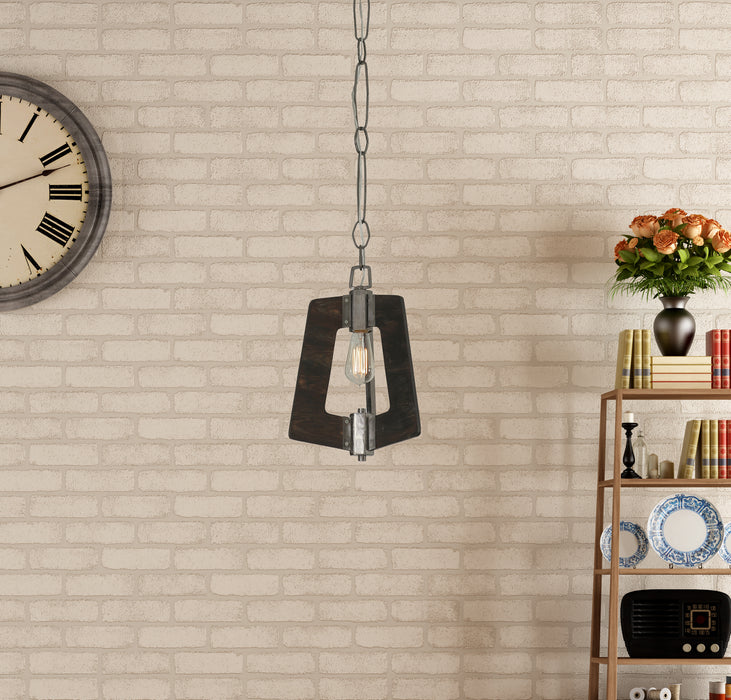 One Light Mini Pendant from the Lofty collection in Steel finish