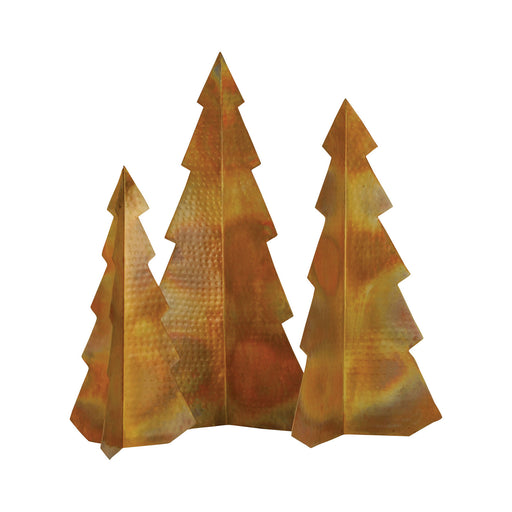 ELK Home - 519093 - Trees (Set of 3) - Rustique - Hammered Burnt Copper