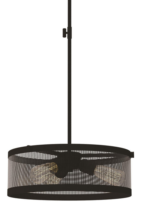 DVI Lighting - DVP15720GR-N - Three Light Pendant - Gastown - Graphite Net