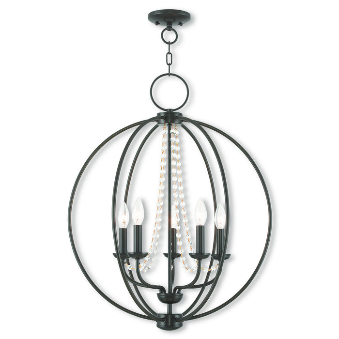 Livex Lighting - 40915-92 - Five Light Chandelier - Arabella - English Bronze