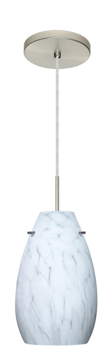 Besa - 1JT-412619-LED-SN - One Light Pendant - Pera - Satin Nickel