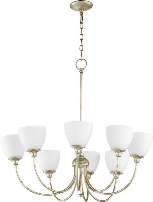 Quorum - 6109-8-60 - Eight Light Chandelier - Celeste - Aged Silver Leaf