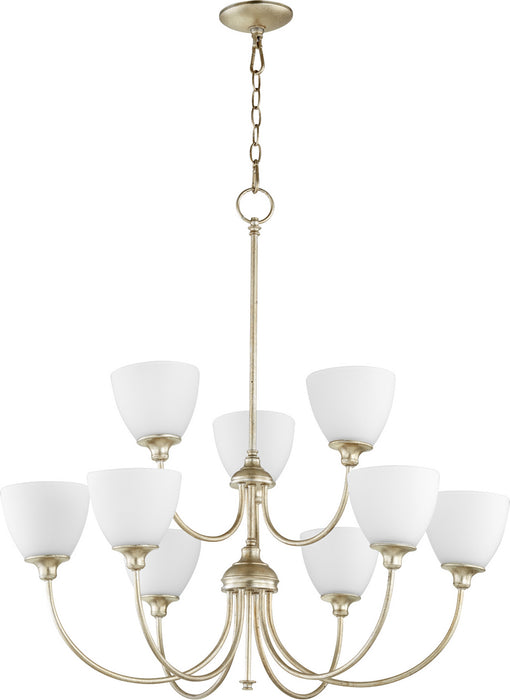 Quorum - 6109-9-60 - Nine Light Chandelier - Celeste - Aged Silver Leaf