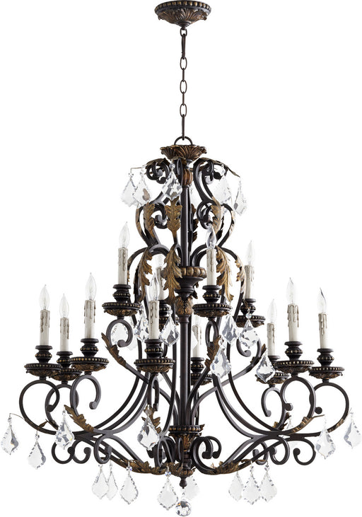 Quorum - 6157-12-44 - 12 Light Chandelier - Rio Salado - Toasted Sienna With Mystic Silver