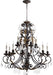 Quorum - 6157-12-44 - 12 Light Chandelier - Rio Salado - Toasted Sienna With Mystic Silver