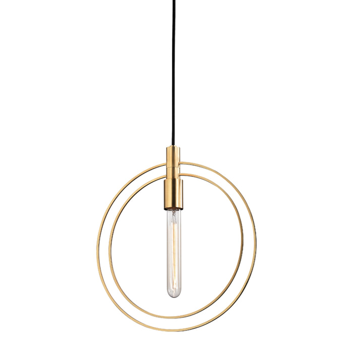 Hudson Valley - 3050-AGB - One Light Pendant - Masonville - Aged Brass