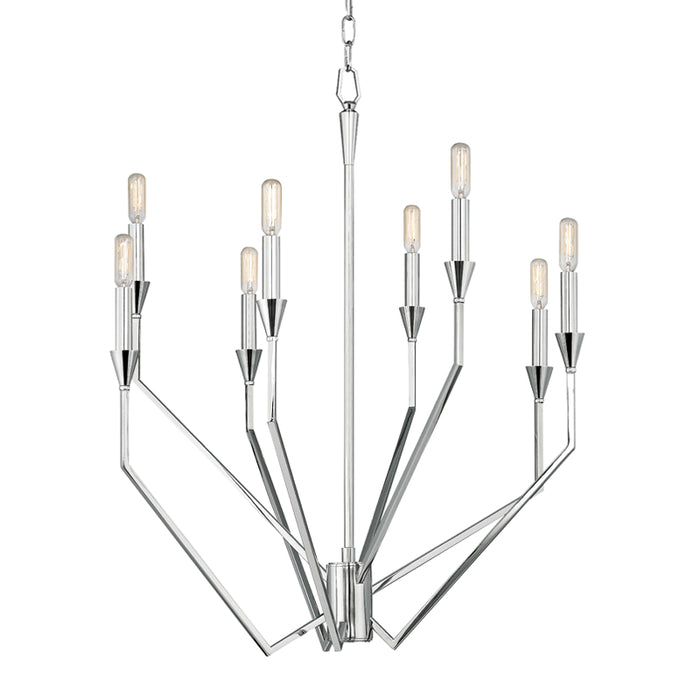 Hudson Valley - 8508-PN - Eight Light Chandelier - Archie - Polished Nickel