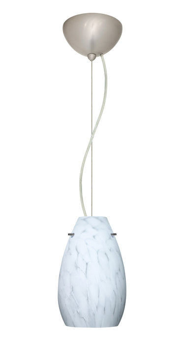 Besa - 1KX-412619-LED-SN - One Light Pendant - Pera - Satin Nickel