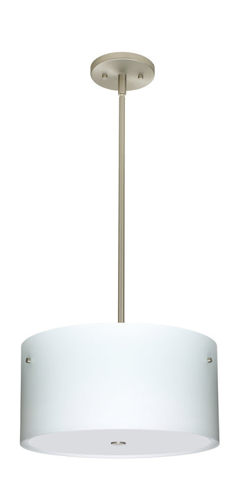 Besa - 1KT-400807-LED-SN - Three Light Pendant - Tamburo - Satin Nickel