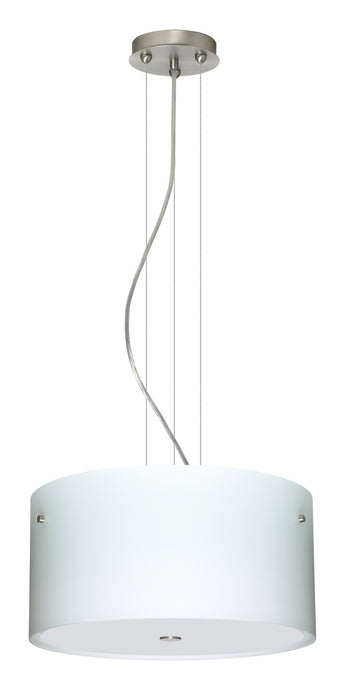 Besa - 1KV-400807-LED-SN - Three Light Pendant - Tamburo - Satin Nickel