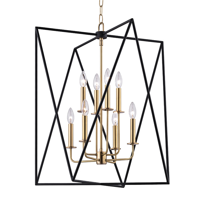 Hudson Valley - 1124-AGB - Eight Light Pendant - Laszlo - Aged Brass