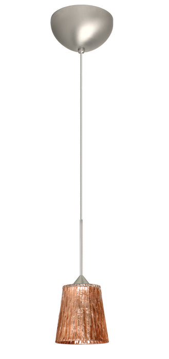 Besa - 1XC-5125CF-LED-SN - One Light Pendant - Nico - Satin Nickel