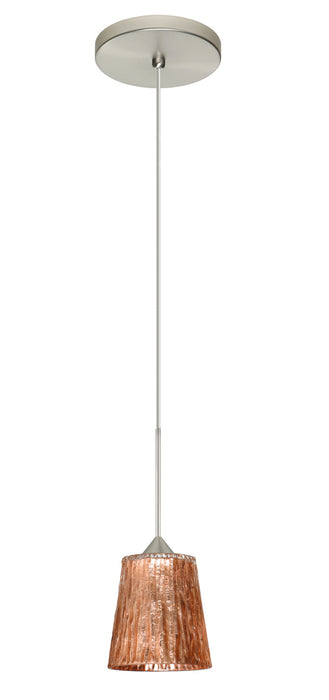 Besa - 1XT-5125CF-LED-SN - One Light Pendant - Nico - Satin Nickel