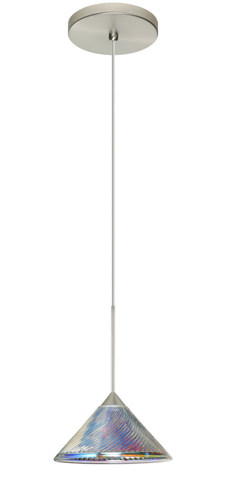 Besa - 1XT-550493-LED-SN - One Light Pendant - Kona - Satin Nickel