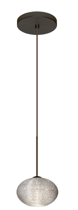 Besa - 1XT-5612GL-LED-BR - One Light Pendant - Lasso - Bronze