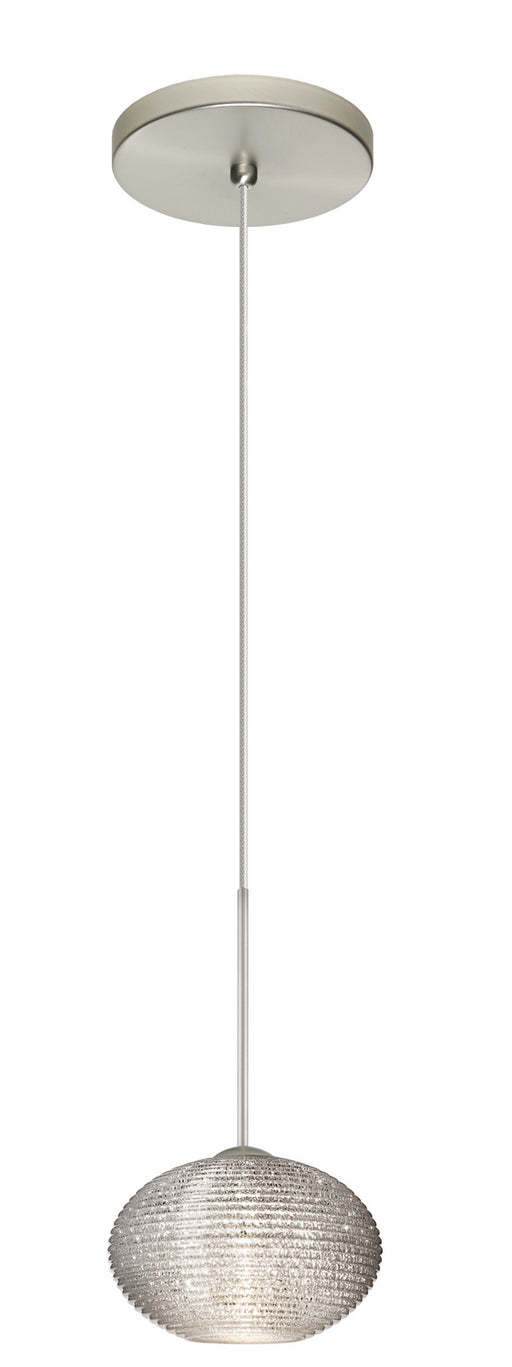 Besa - 1XT-5612GL-LED-SN - One Light Pendant - Lasso - Satin Nickel