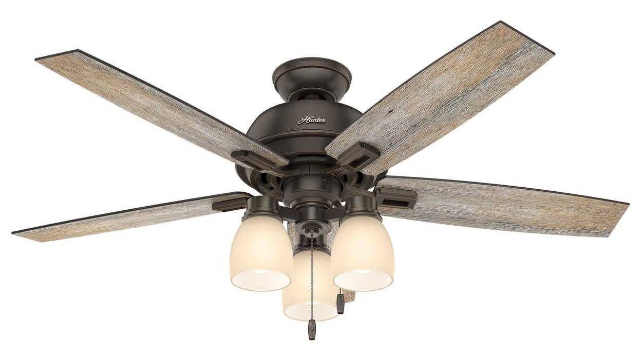 Hunter 52" Donegan Ceiling Fan with LED Light Kit and Pull Chains