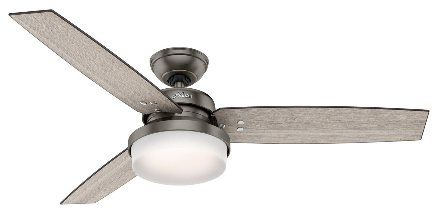 Hunter 52" Sentinel Ceiling Fan with LED Light Kit and Handheld Remote