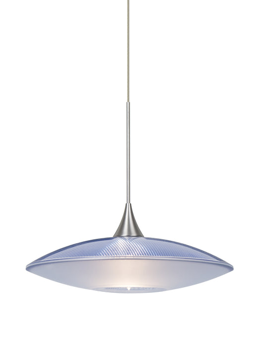 Besa - 1XT-6294BL-LED-SN - One Light Pendant - Spazio - Satin Nickel