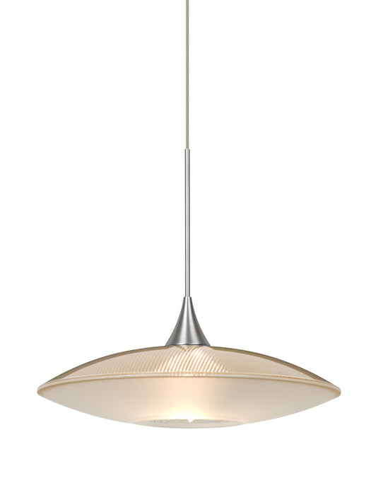 Besa - 1XT-6294GD-SN - One Light Pendant - Spazio - Satin Nickel