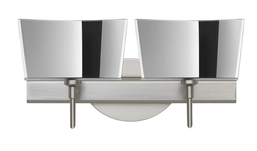 Besa - 2SW-6773MR-SN - Two Light Wall Sconce - Groove - Satin Nickel