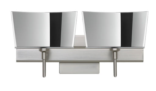 Besa - 2SW-6773MR-SN-SQ - Two Light Wall Sconce - Groove - Satin Nickel