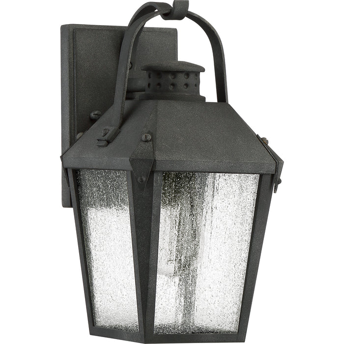 One Light Outdoor Wall Lantern from the Carriage collection in Mottled Black finish
