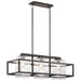 Kichler - 49805WZC - Three Light Outdoor Linear Chandelier - Wright - Weathered Zinc