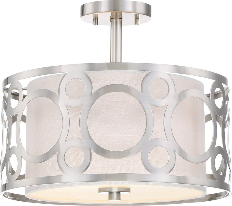 Nuvo Lighting - 60-5948 - Two Light Semi Flush Mount - Filigree - Brushed Nickel