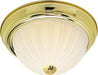 Nuvo Lighting - SF76-124 - Two Light Flush Mount - Polished Brass