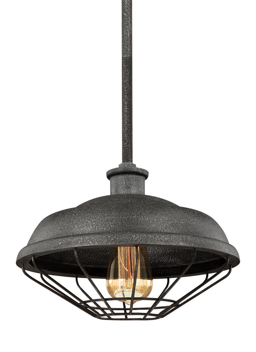 One Light Pendant from the LENNEX collection in Slate Grey Metal finish