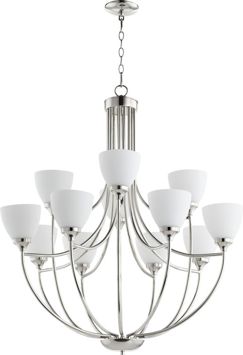 Quorum - 6059-12-62 - 12 Light Chandelier - Enclave - Polished Nickel