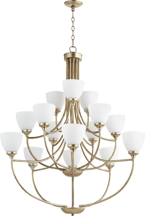 Quorum - 6059-15-60 - 15 Light Chandelier - Enclave - Aged Silver Leaf