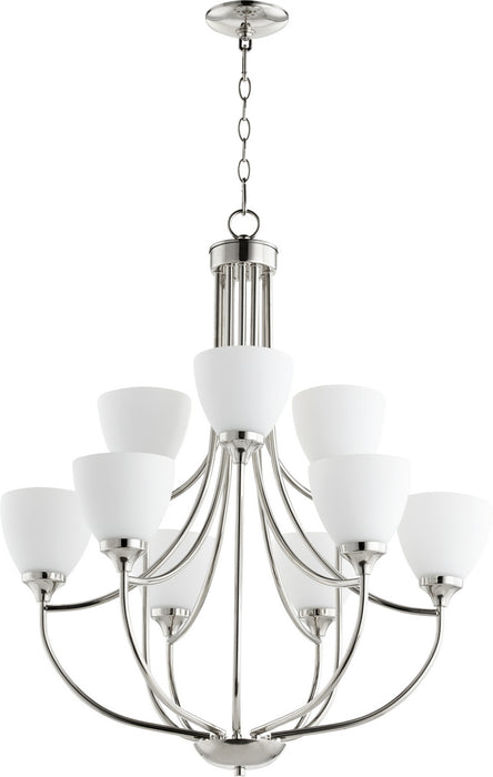 Quorum - 6059-9-62 - Nine Light Chandelier - Enclave - Polished Nickel