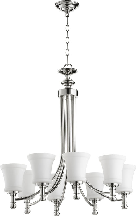 Quorum - 6122-8-62 - Eight Light Chandelier - Rossington - Polished Nickel