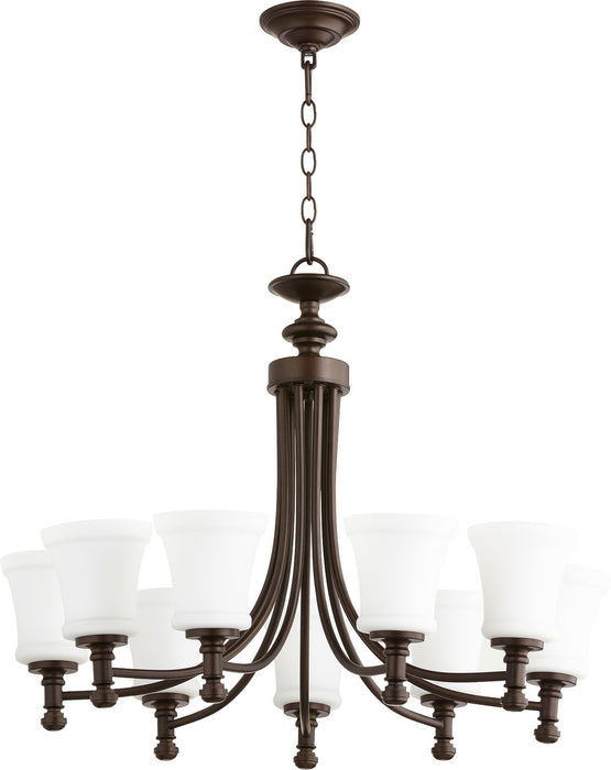 Quorum - 6122-9-86 - Nine Light Chandelier - Rossington - Oiled Bronze