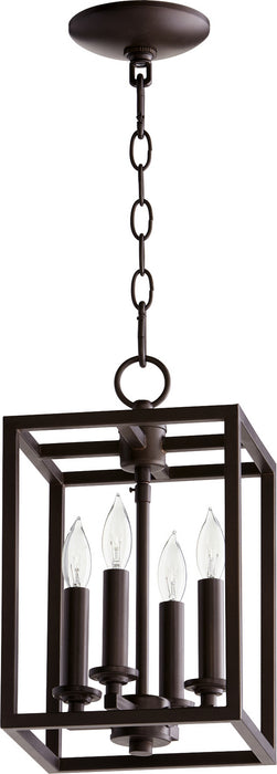 Quorum - 6731-4-186 - Four Light Entry Pendant - Oiled Bronze