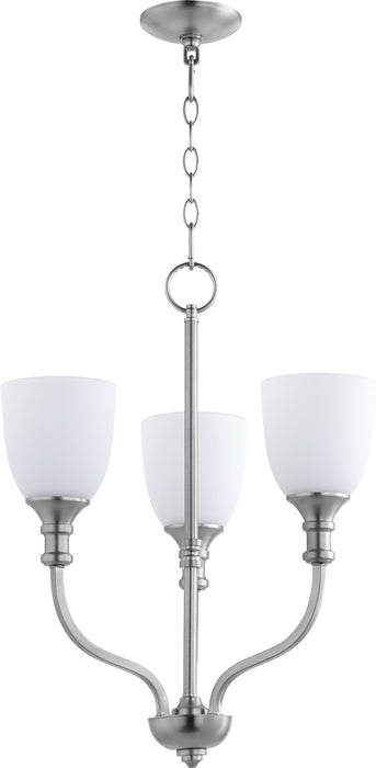 Quorum - 6811-3-65 - Three Light Chandelier - Richmond - Satin Nickel