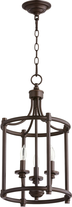 Quorum - 6822-3-86 - Three Light Entry Pendant - Rossington - Oiled Bronze