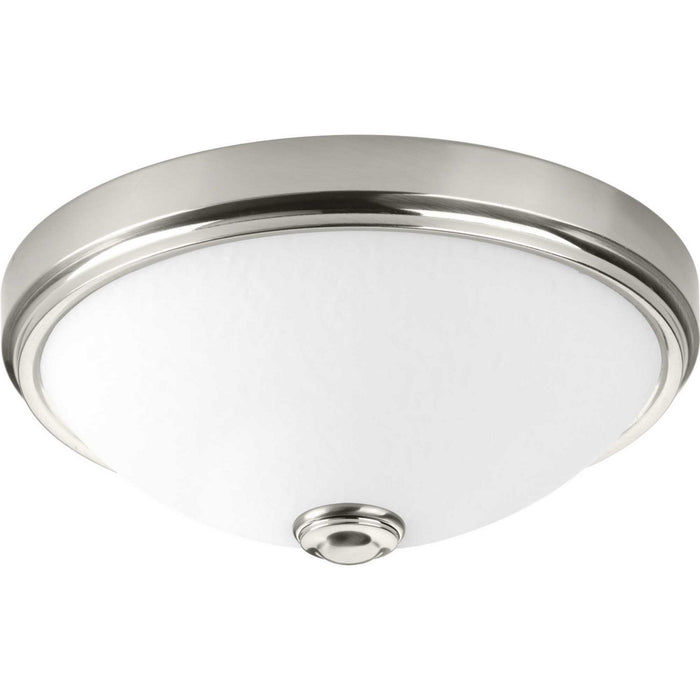 One Light Flush Mount from the LED Linen collection in Brushed Nickel finish