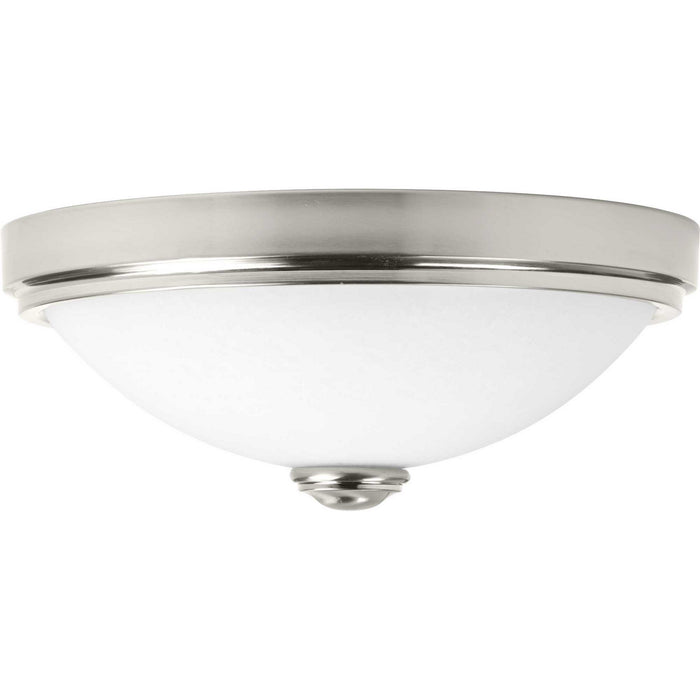 Progress Lighting - P350007-009-30 - One Light Flush Mount - LED Linen - Brushed Nickel